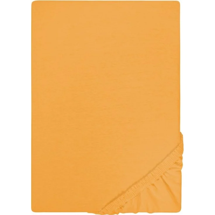 Biberna Jersey-Spannbetttuch, 100 % Baumwolle, Safran, 1x 140x200 cm - 160x200 cm – Bild 4