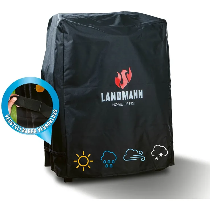 LANDMANN 'Premium' Wetterschutzhaube, Polyester schwarz, 80 x 60 x 120 cm