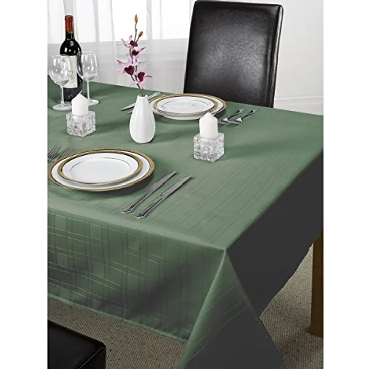 Emma Barclay Tischdecke, kariert, Polyester, silberfarben, 274x178 cm – Bild 6