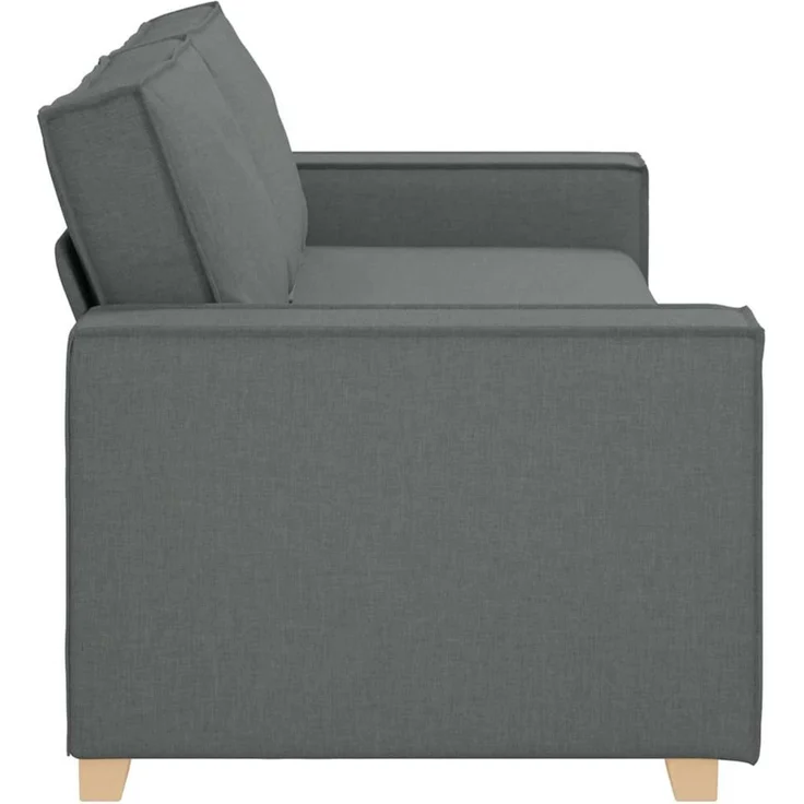 vidaXL 3-Sitzer-Sofa Dunkelgrau 220x78x84 cm Stoff 4104991 – Bild 4