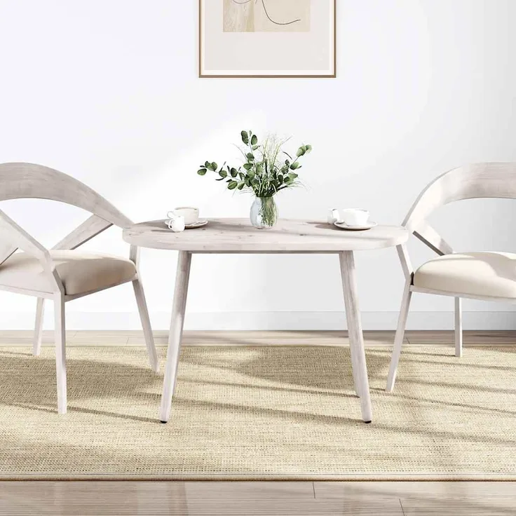 vidaXL Tischplatte Weiß 90x45x2,5 cm Massivholz Kiefer Oval 824356