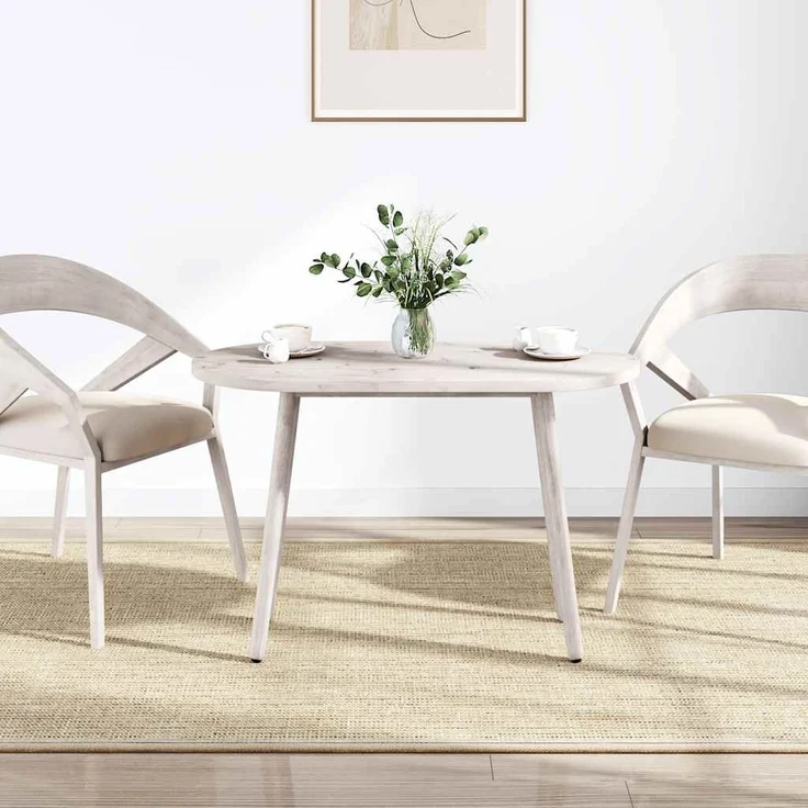 vidaXL Tischplatte Weiß 90x45x2,5 cm Massivholz Kiefer Oval 824356