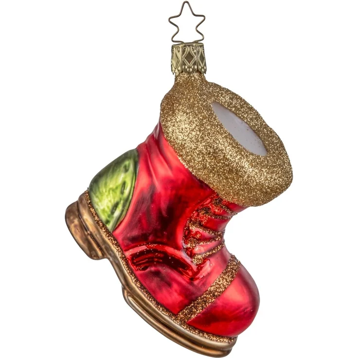 Santas Stiefel, Nikolausstiefel 11cm, Inge Glas Weihnachtsschmuck
