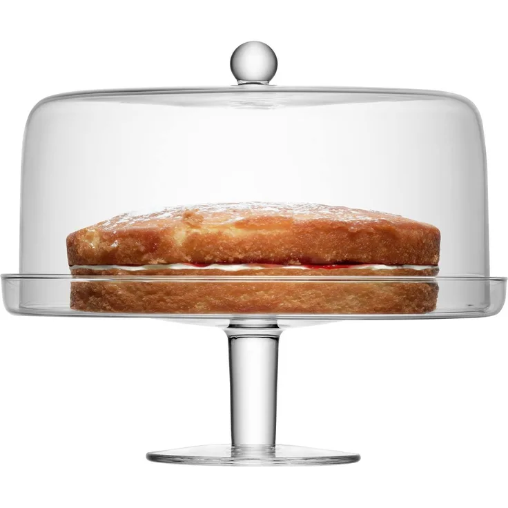 LSA International 30 cm Klara Kuchen Ständer und Schutzhülle, transparent