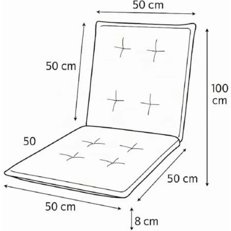Doppler 2901 Niederlehner Gartenstuhl Auflage 100x50x7cm niedrig grau – Bild 6