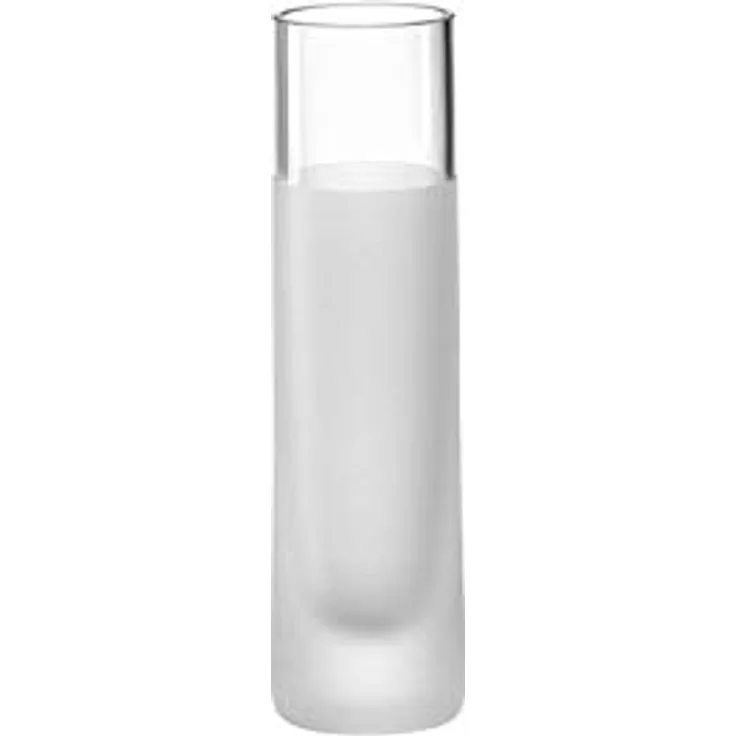 LEONARDO HOME Novara Deko-Vase, zylinderförmige Solifleurvase aus satiniertem Glas, Höhe 16,4 cm, Durchmesser 4,5 cm, 120 ml