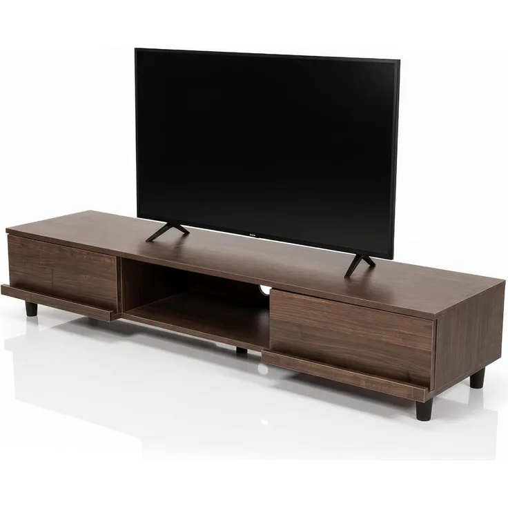 Iris Ohyama, TV-Schrank/TV-StänderSchrank/Holz-TV-Ständer/TV-Ständer/StandTV,Verstellbare FüÃƒŸe,geeignete GröÃƒŸe des Fernsehgeräts bis zu 52 ZollWohnzimmer Schlafzimmer-TV Cabinet-BAB-150A - Braune