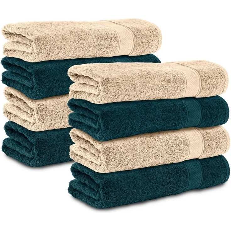 Komfortec Handtuch Set 50x100 cm aus 100 % Baumwolle, Frottee (Packung, 8-St), Handtücher Set, Weich, Towel – Bild 1