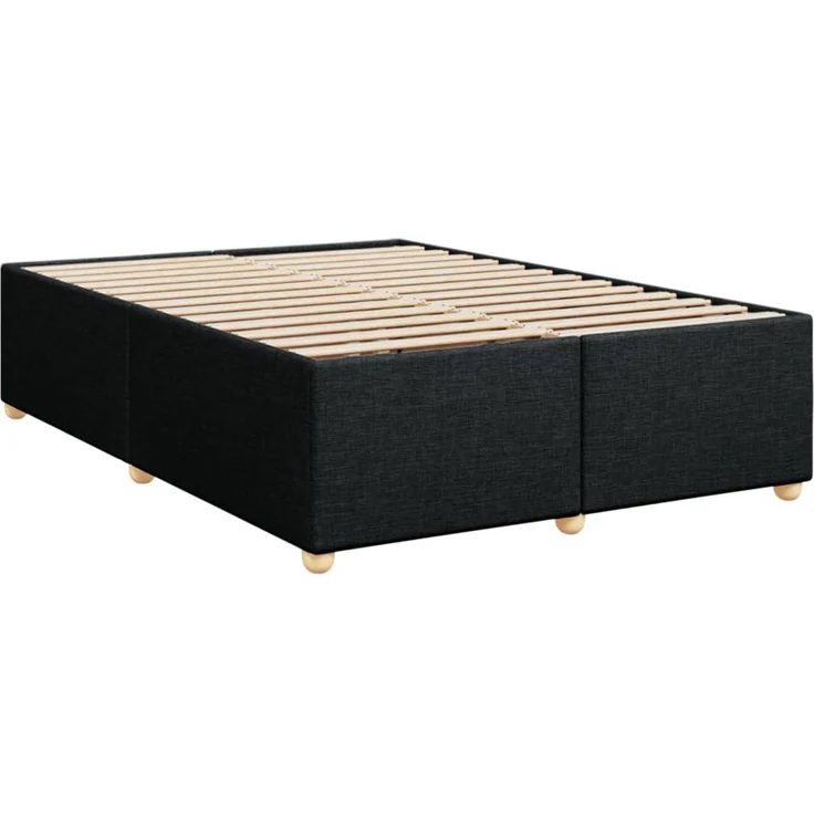 vidaXL Boxspringbett mit Matratze Schwarz 160x200 cm Stoff 3289047 – Bild 9