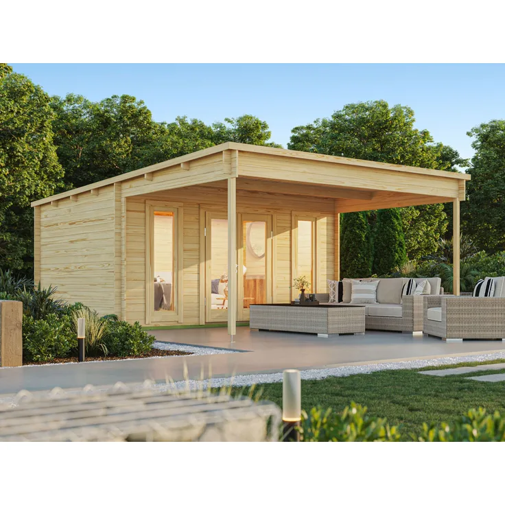 Pultdach Gartenhaus Mali 28 D Natur