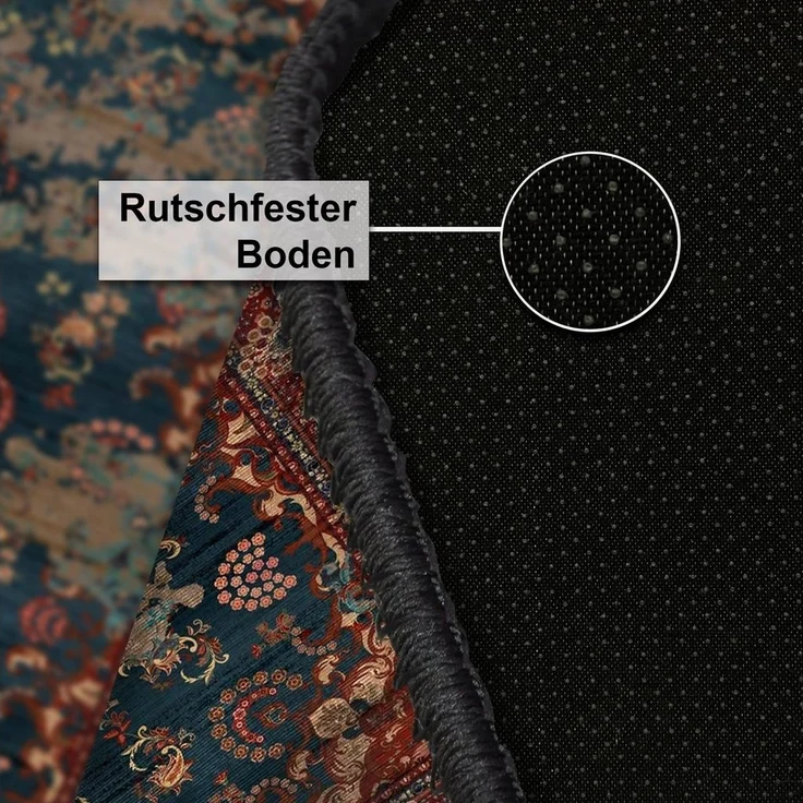 Bamyum Teppich Kinvevart Teppich mit ChenilleDruck, Waschbarer Antibakteriell Teppich, Einzelstück – Bild 3