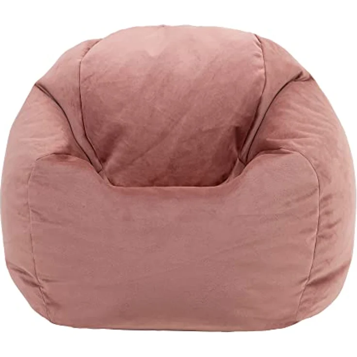 Icon Aurora Sitzsack Kinder, Rosa, Flauschiger Samtstoff, Sitzsack Samt mit Füllung, Bequemer Kinder Sessel, Kuschelsessel, Lese Sessel, Schlafzimmer, Kinderzimmer, Spielzimmer – Bild 7