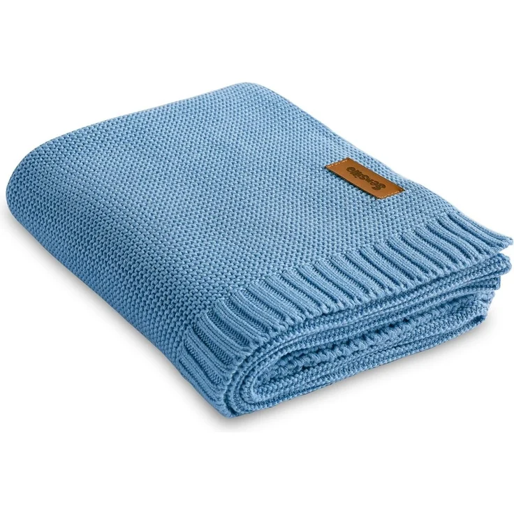 Sensillo Bambus-/Baumwoll-Decke 80x100 cm blau – Bild 1