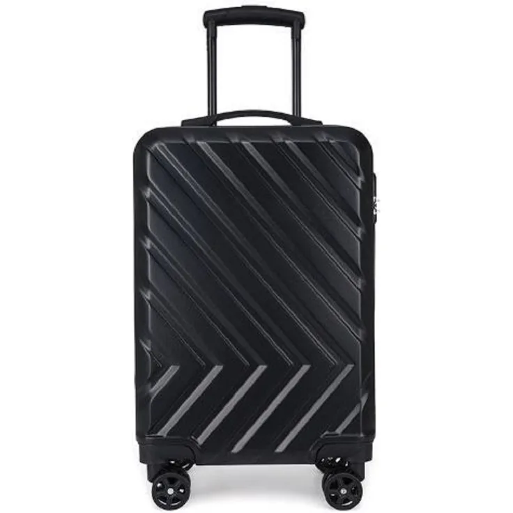 3-Teilig ABS Hartschalenkofferset Trolley Koffer Hartschale Reisekoffer mit 4 Doppelräder Rollensystem Schwarz