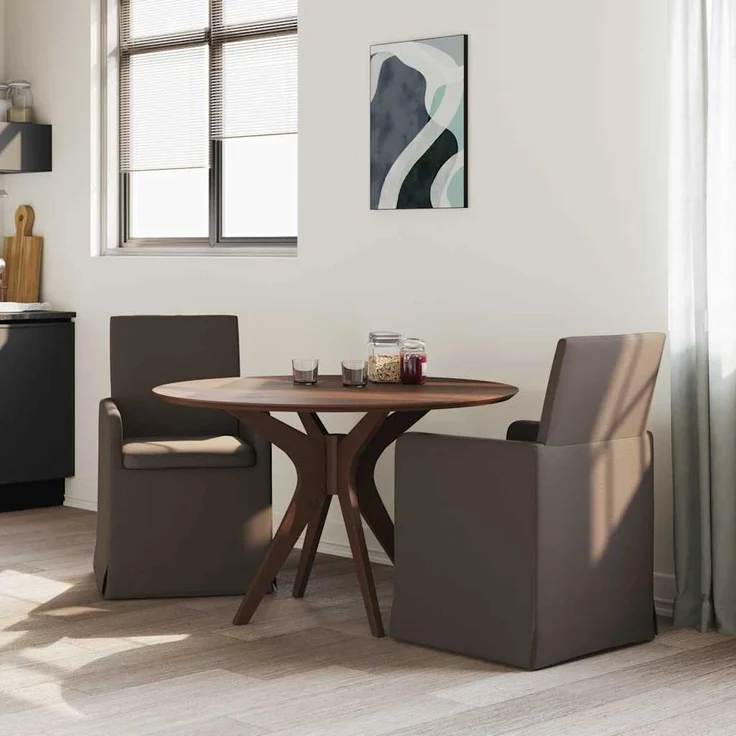 vidaXL Esszimmerstühle 2 pcs Dunkelgrau 57 x 67 x 95 cm Leinen 42017902 – Bild 2