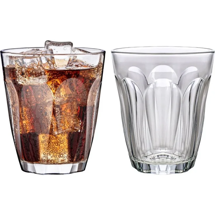KONZEPT Gläser-Set Wassergläser Stapelbar 200 ml, Trinkgläser, 12-tlg, Set 12tlg, Trinkgläser ideal für Wasser, Saft, Coctails, Milch, Kaffee