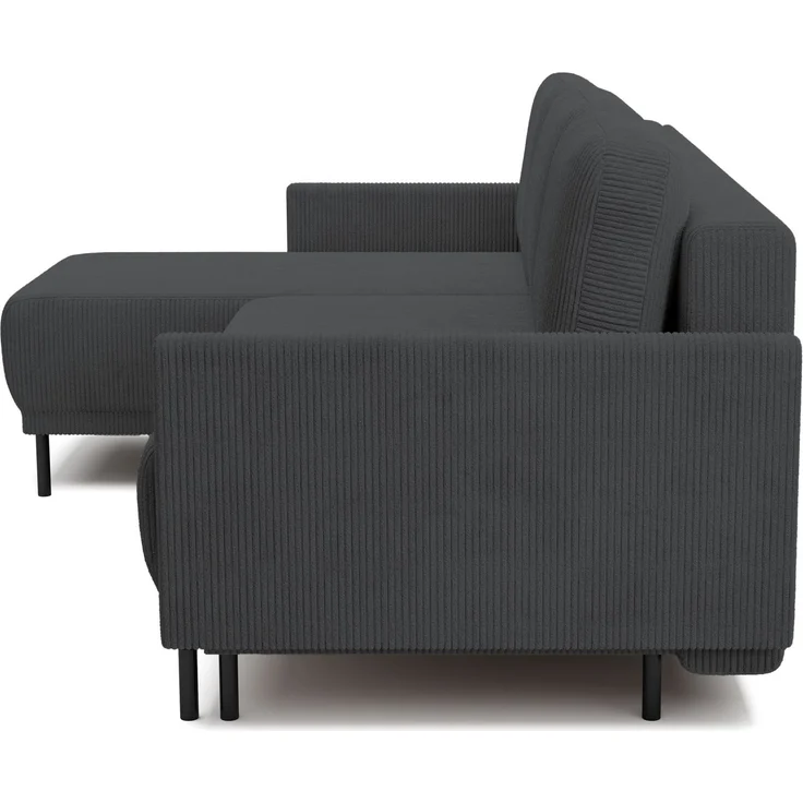Selsey 'Hamiel' Ecksofa mit Schlaffunktion & Bettkasten, Cord, Universal, Blaugrau – Bild 10