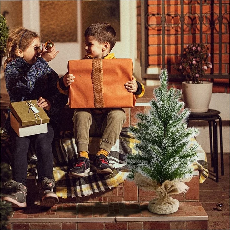 COSTWAY Künstlicher Weihnachtsbaum, 50cm, mit 55 Zweigen und Sockel – Bild 1