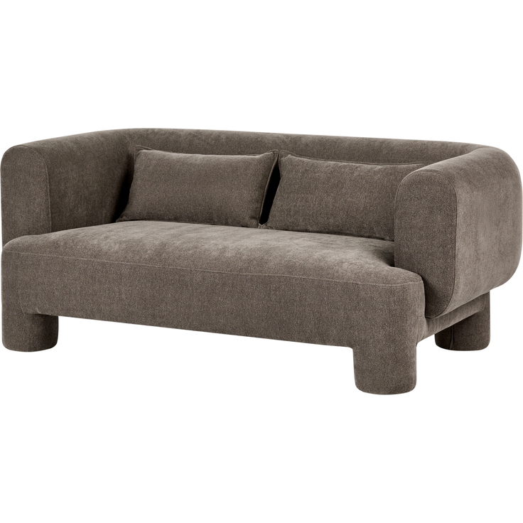 Sofa 3-Sitzer HOGBO Stoff Braun – Bild 4