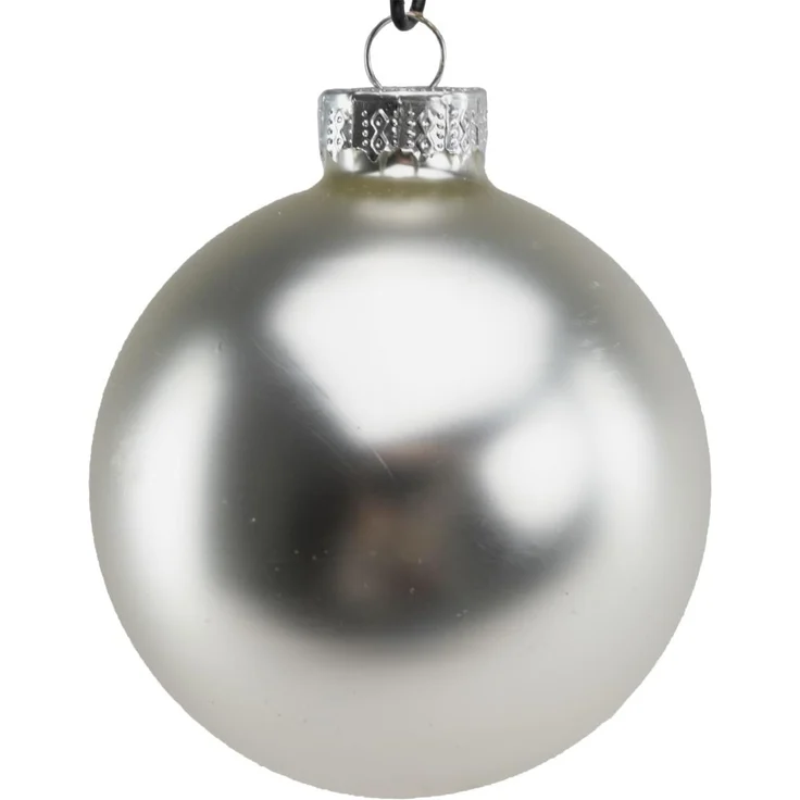 TrendLine Glaskugeln silber Mix 42 Stück Weihnachtskugeln Christbaumkugeln Xmas – Bild 4