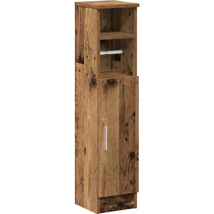 vidaXL Badezimmerschrank mit Rollenhalter Altholz-Optik 20,5x22x90 cm 858504 – Bild 2