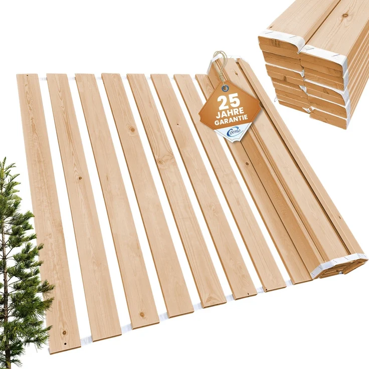 Coemo Rollrost ROMO 80×160 cm, Lattenrost aus Massivholz, 17 Leisten, für Kinderbett – Bild 1