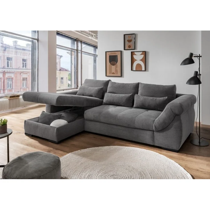 Entspanntes Wohnen: Das Sofa Federico von Benformato in verschiedenen Farben wählbar mit Schlaffunktion und Bettkasten – Bild 3