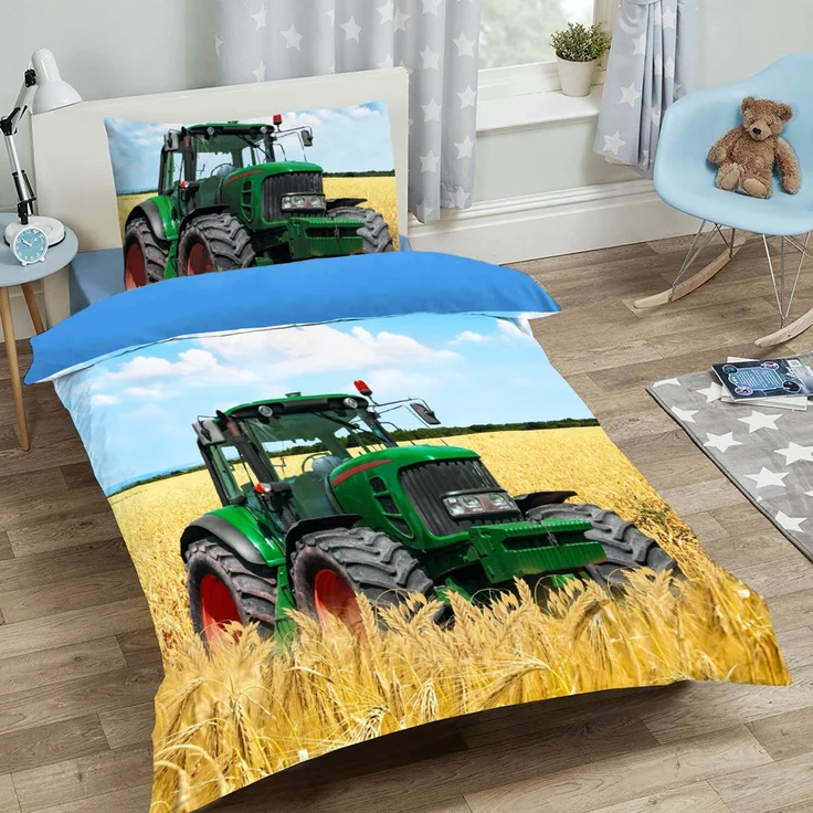 Traktor Bettwäsche Digitaldruck ESPiCO Sleep and Dream 135 x 200 + 80 x 80 cm – Bild 4