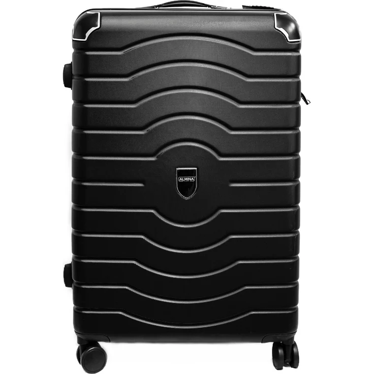 3 Tlg. Reisekoffer- Set mit 4 Räder 360° drehbar, Hartschale mit Kantenschutz Schwarz – Bild 4