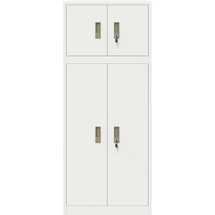 vidaXL Aufbewahrungsschrank 2 stk. Weiß 60 x 40 x 145 cm Stahl 3438698 – Bild 8