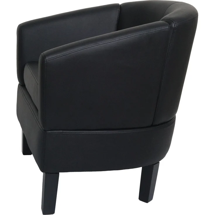 Lounge-Sessel HWC-O17, Sessel Clubsessel Cocktailsessel, FSC®-zertifiziert Kunstleder ~ schwarz – Bild 8