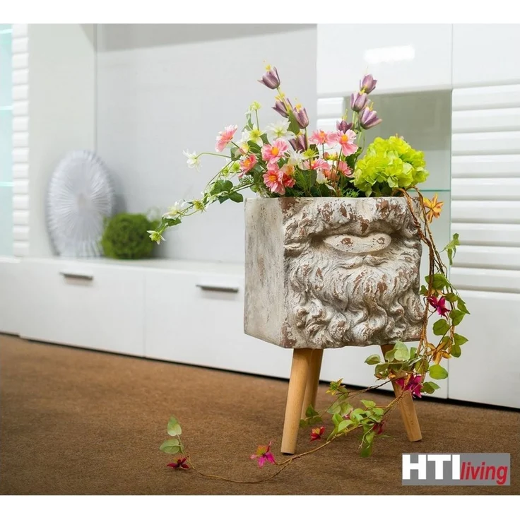 HTI-Living Pflanzkübel Pflanzgefäß Apollon Blumenkübel Mund (Stück, 1 St, 1 Pflanzgefäß ohne Dekoration), Übertopf griechische Dekoration – Bild 2