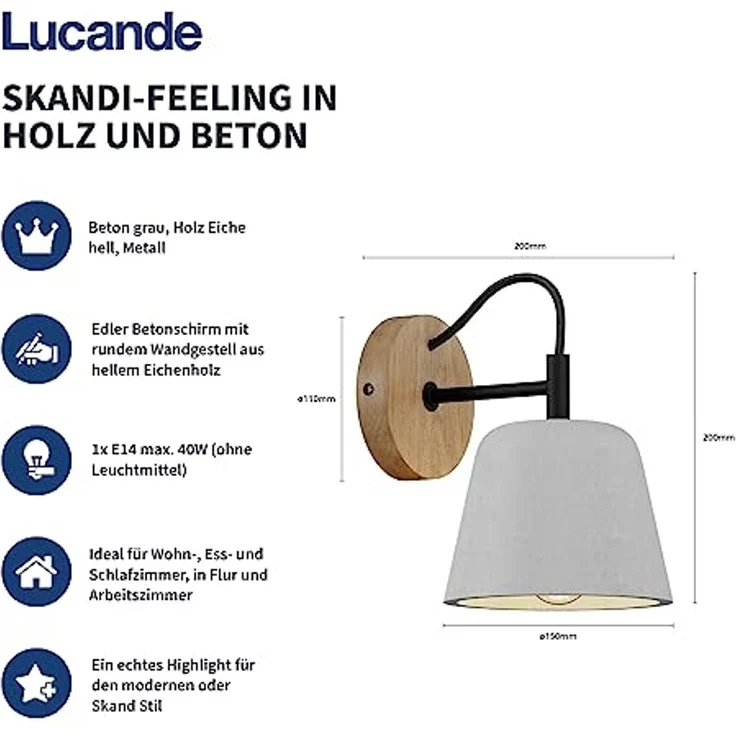 Lucande Wandleuchte Kalinda, Alu IP20, 1 x 10 W LED – Bild 2