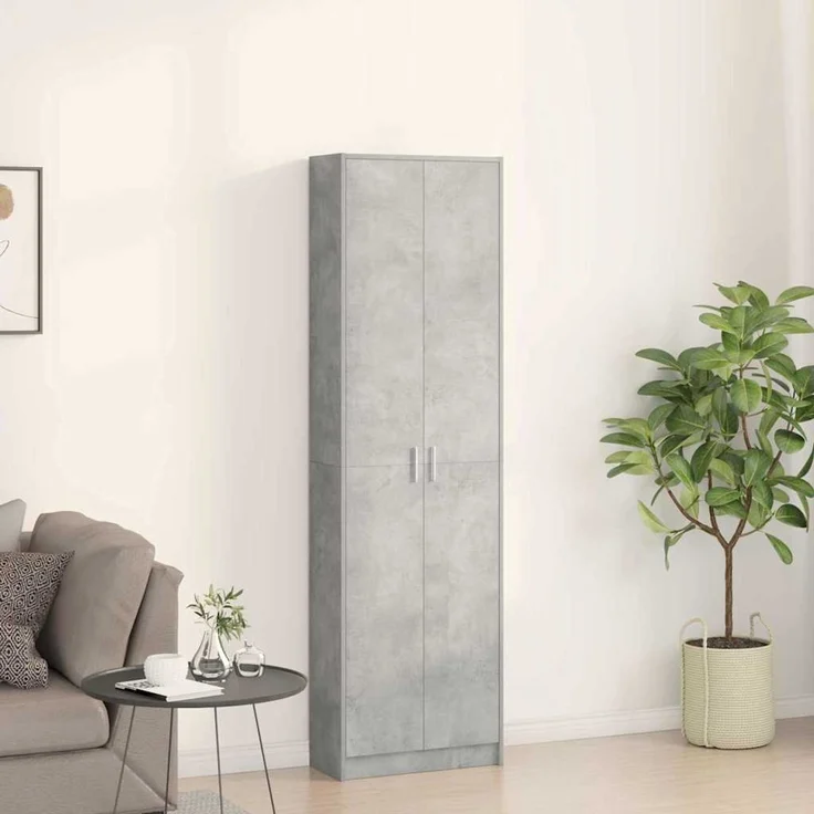 vidaXL Kleiderschrank Beton Grau 55 x 25 x 189 cm 3334011 – Bild 4