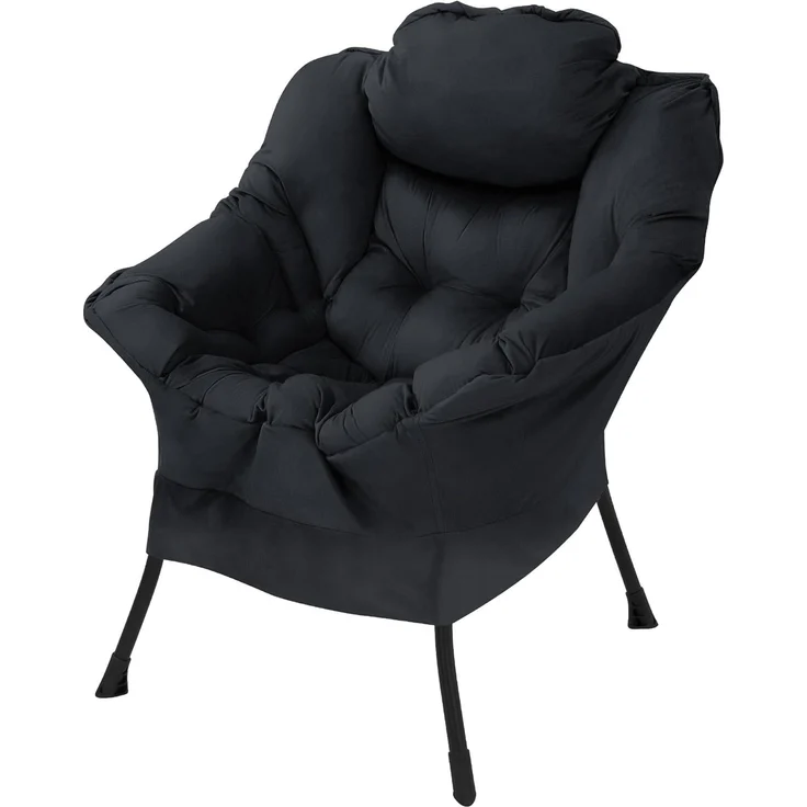 ML-DESIGN Stuhl Wohnzimmersessel komfortabler Polsterstuhl Lounge Sessel Akzentstuhl (1 St), Fernsehsessel mit Kopfkissen ergonomischer Komfortsessel Samt