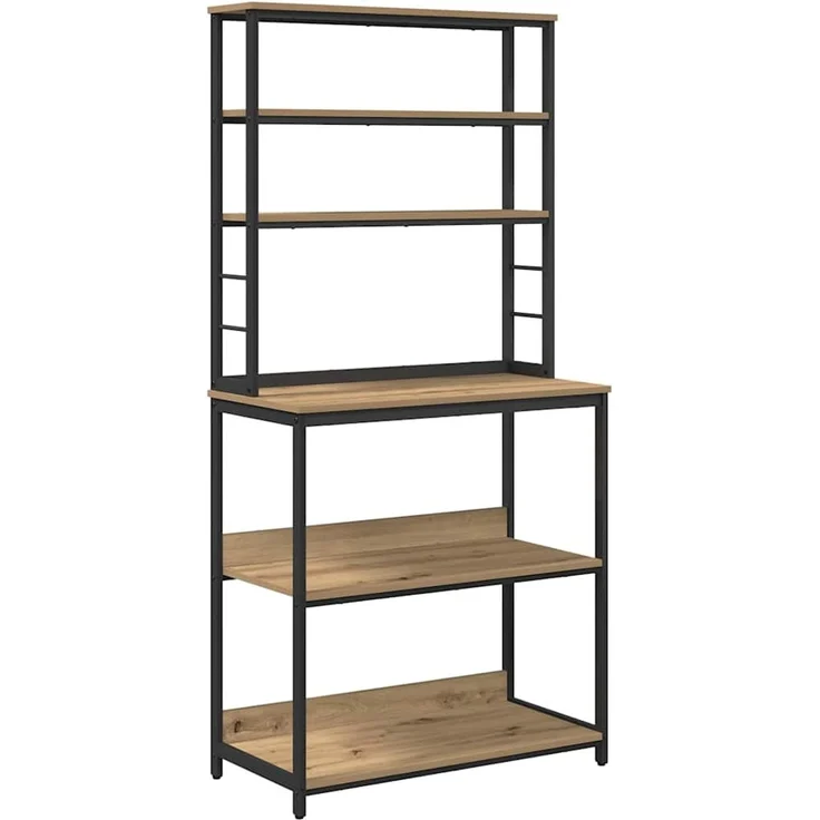 vidaXL Küchenregal Artisan-Eiche 80 x 40 x 168 cm Holzwerkstoff 883891 – Bild 1