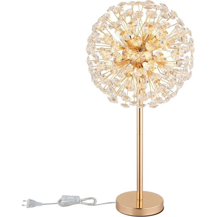 GLOBO LIGHTING Tischleuchte KATRINA, LED fest integriert, Warmweiß, Tischlampe Nachttischlampe Deko-Tischleuchte Schlafzimmer – Bild 3