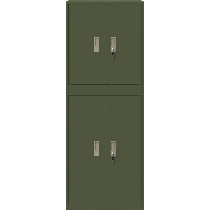 vidaXL Aufbewahrungsschrank 2 stk. Olive Grün 60 x 40 x 160 cm Stahl 3438751 – Bild 8