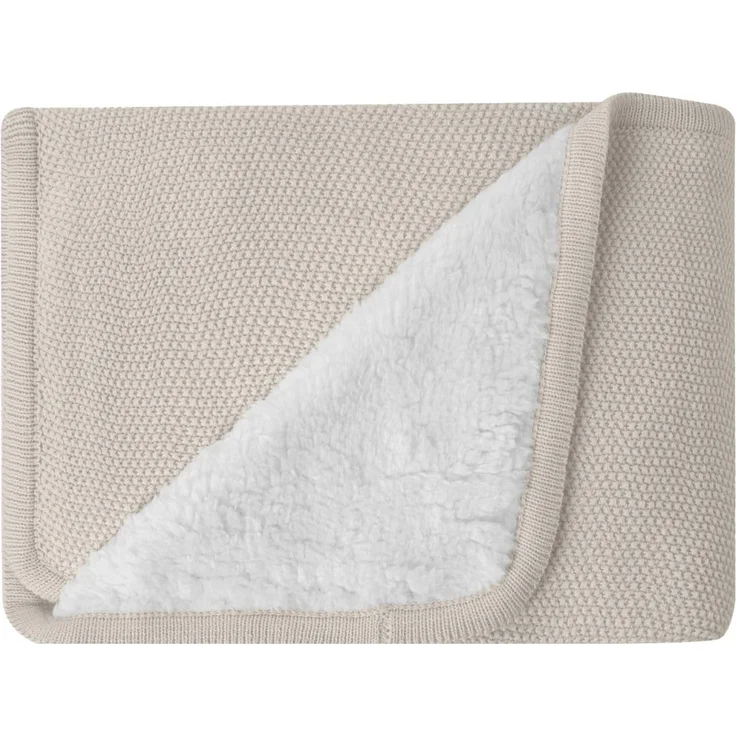 Kikkaboo Babydecke gestrickt Dream big 100 x 75 cm, Schmusedecke, 100% Baumwolle hellbraun – Bild 3
