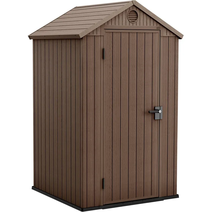 Dmora Gartenhaus Osoyoos, Gartenhütte, Gartenhaus, Werkzeugschuppen, 124x117 h205 cm, Braun