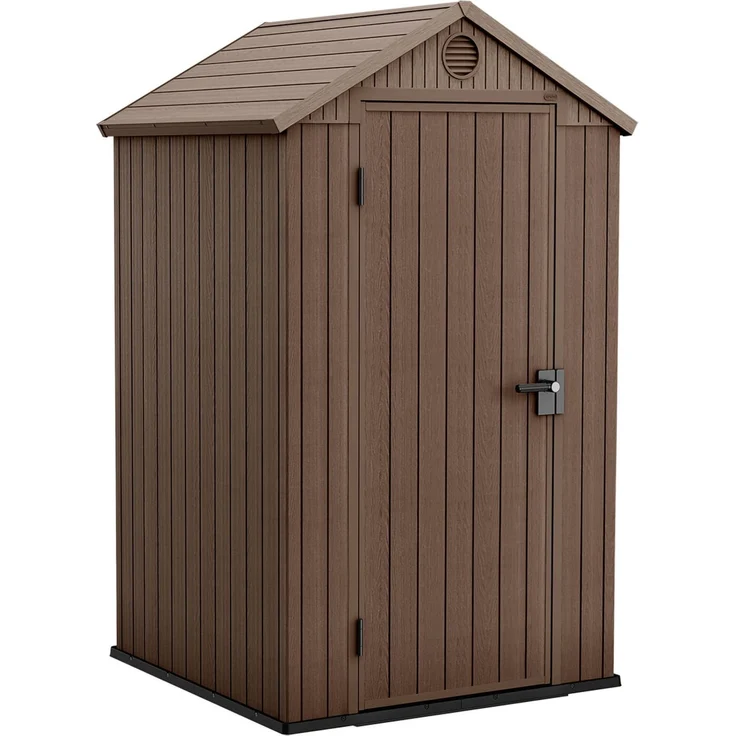 Dmora Gartenhaus Osoyoos, Gartenhütte, Gartenhaus, Werkzeugschuppen, 124x117 h205 cm, Braun – Bild 1