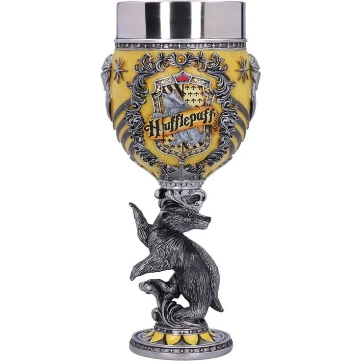 Nemesis Now Weinglas Harry Potter Kelch Hufflepuff, handbemalter Kelch