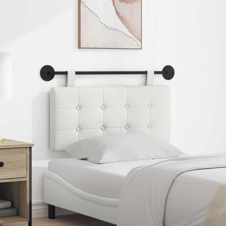 vidaXL Hängendes Kopfteil Weiß Kunstleder 5 x 100 x 55 cm (Art-Nr 42031884) – Bild 1