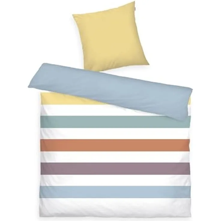 TOM TAILOR HOME Bettwäsche COLORED STRIPES in Gr. 135x200cm, 155x220cm, 200x220cm oder 100x135cm, Renforcé, 3 teilig, new bedroom, gewebtes Label