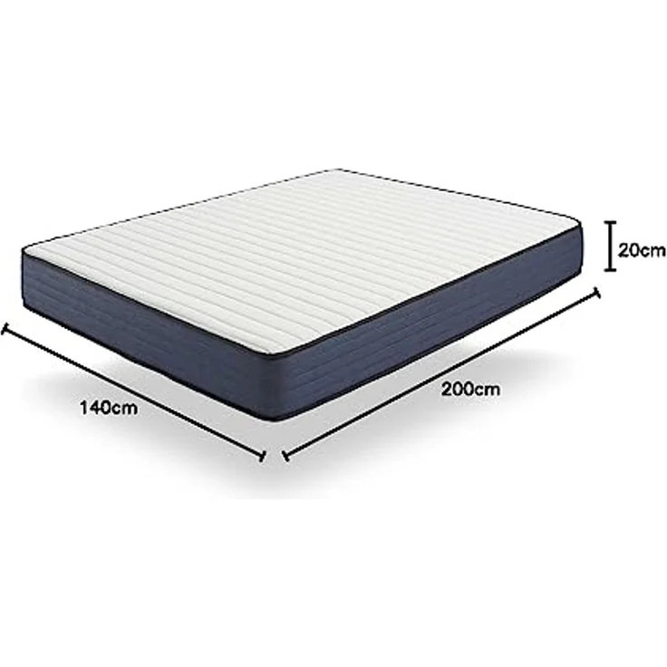 naturalex | Perfectsleep | Matratze 140x200 cm | Memory und Blue Latex-Technologie Extra Komfort HR | Fester Halt mit Atmungsaktivem Schaumstoff | Ergonomisch Entspannend und Hypoallergen – Bild 2