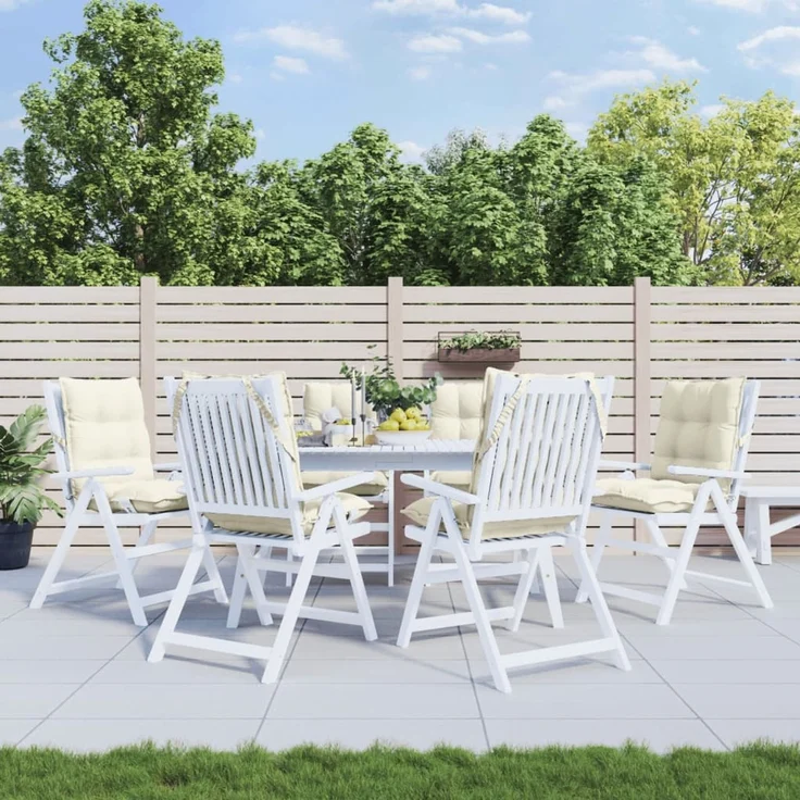 vidaXL Outdoor-Kissen 6 stk. Creme 100 x 50 x 7 cm 377679 – Bild 1