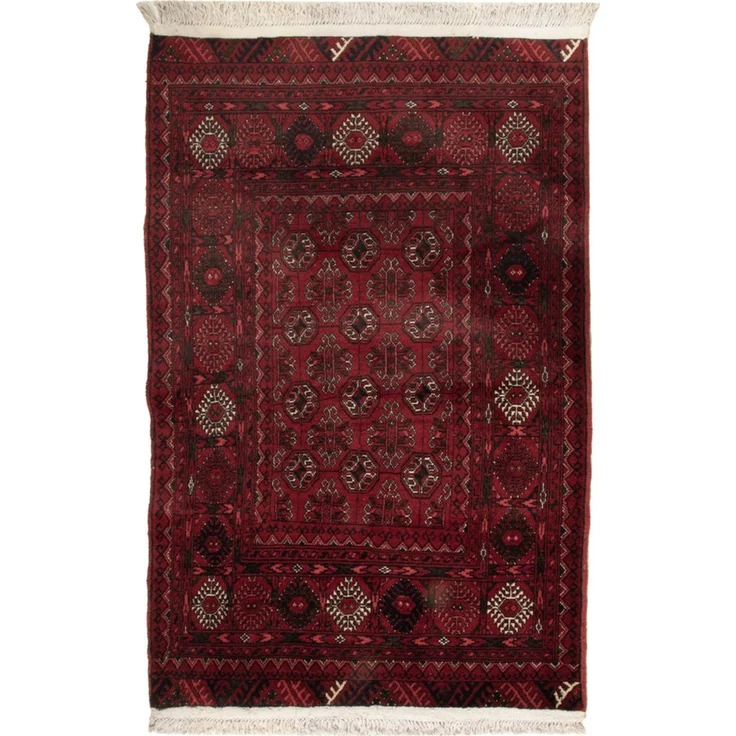 Afghan Teppich - 119 x 77 cm - dunkelrot – Bild 1
