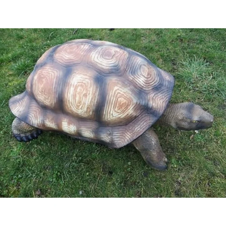 XXL Premium Schildkröte lebensgross ca. 110cm Riesenschildkröte Garten Deko Figur – Bild 5