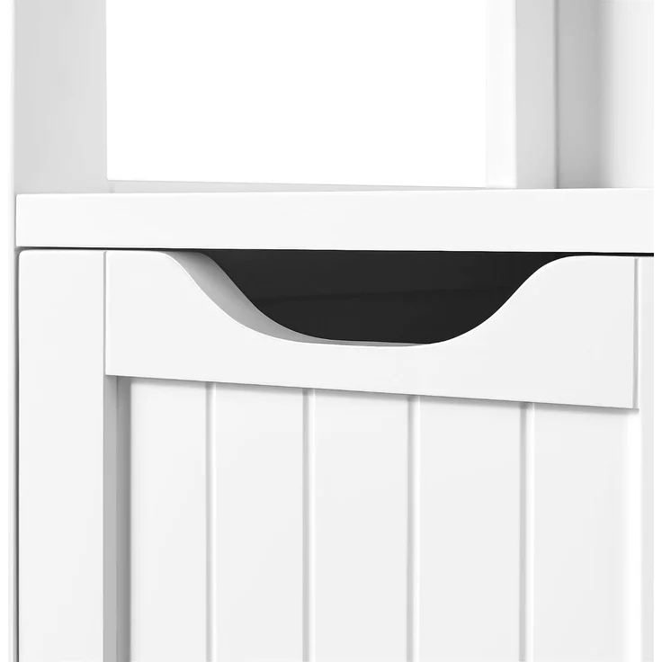 Yaheetech Badkommode mit Schubladen und verstellbarem Regalbrett, Holz, 86,5 x 29,5 x 55,5 cm, Weiß – Bild 6
