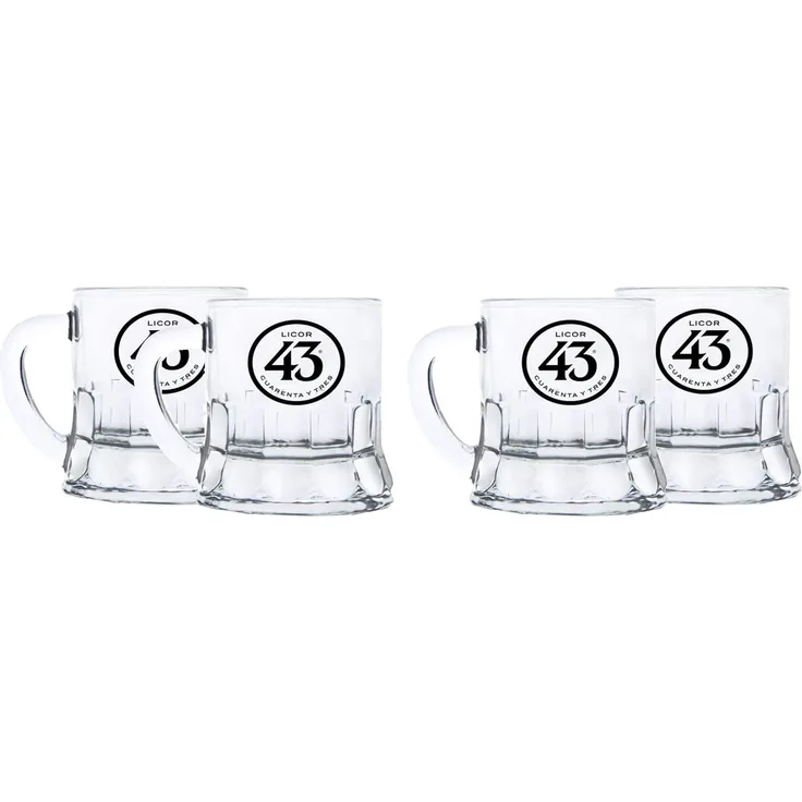 Licor 43 Minibeer Gläser 4er Set – Original 43er Shotgläser / Pinnchen für Likör Shots